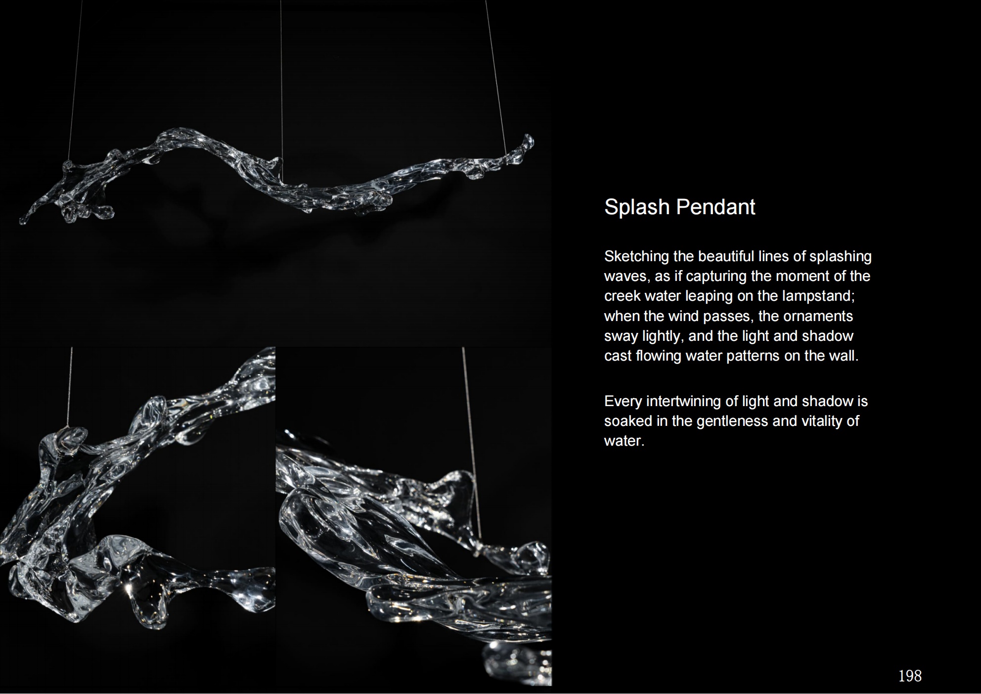 Water Splash Pendant Light H